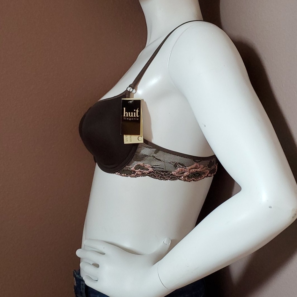 NWT HUIT 8 Ambre brown push up bra 32C